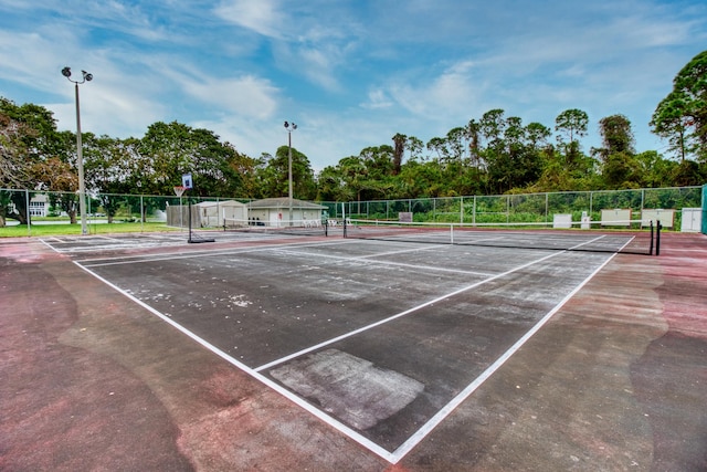 view of tennis court