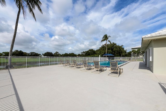 view of pool with a patio