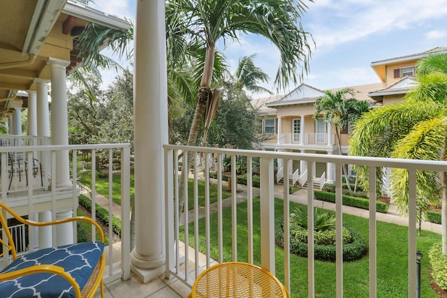 view of balcony