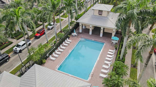 view of pool with a patio area