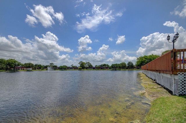 view of water feature