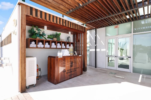 interior space featuring french doors