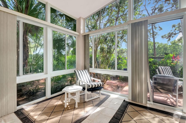 view of sunroom