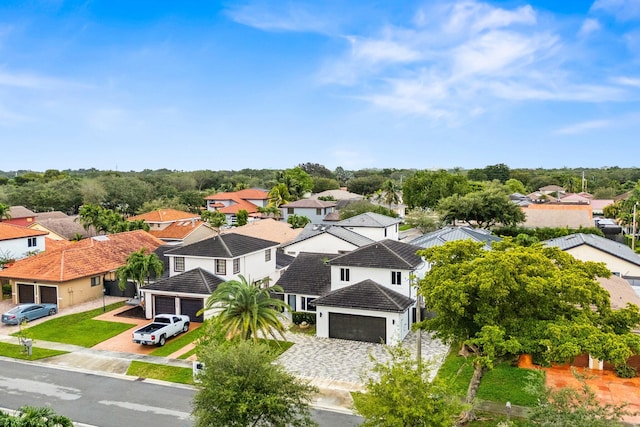 bird's eye view with a residential view