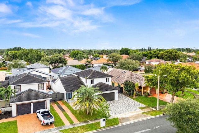 bird's eye view with a residential view