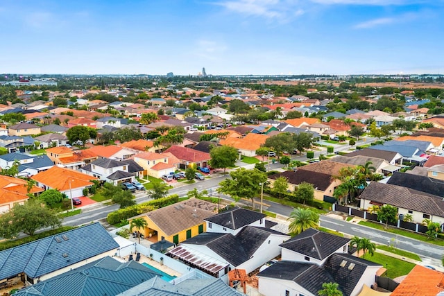 drone / aerial view with a residential view