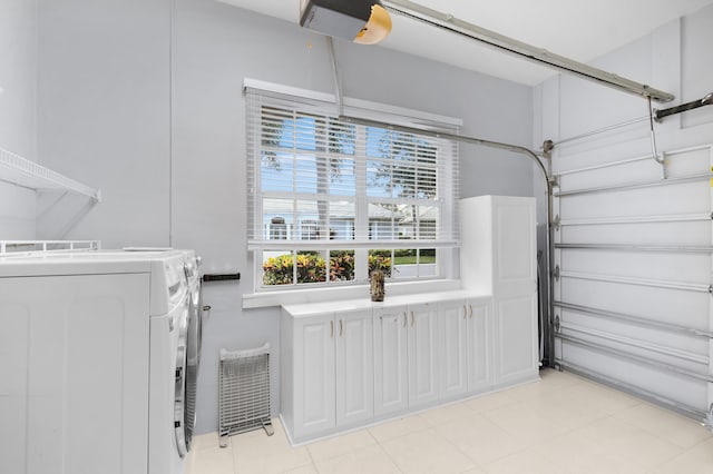 garage featuring washer and dryer