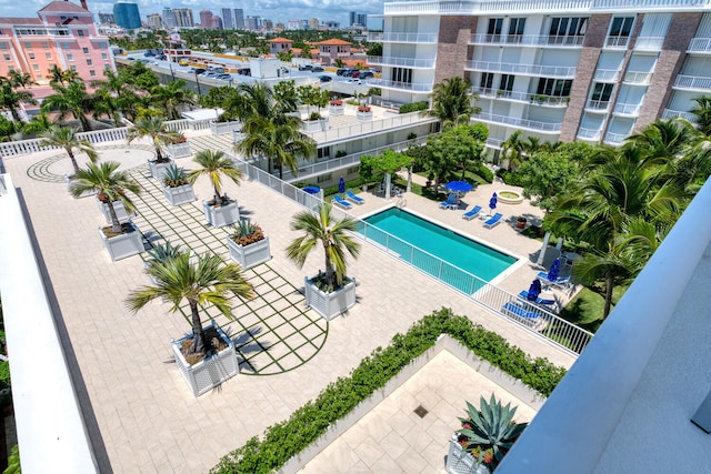 view of pool with a patio area