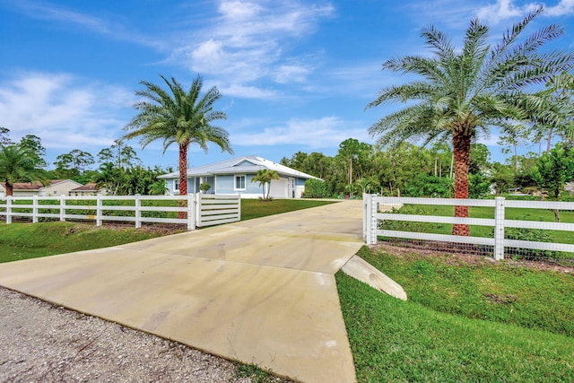 exterior space featuring a front lawn