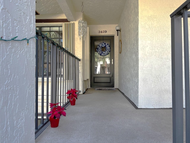 view of doorway to property