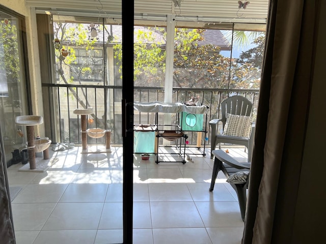 unfurnished sunroom with a wealth of natural light