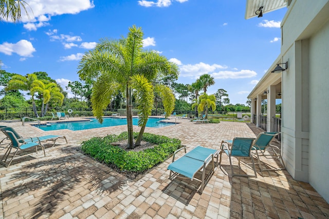 view of pool with a patio