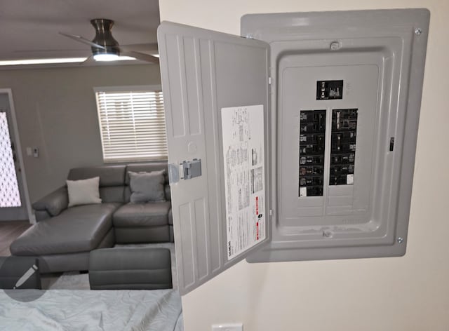 utility room featuring electric panel