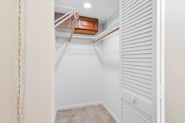 view of walk in closet