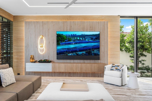 1520 Royal Palm Way, Boca Raton, FL 33432 - living area with wood walls