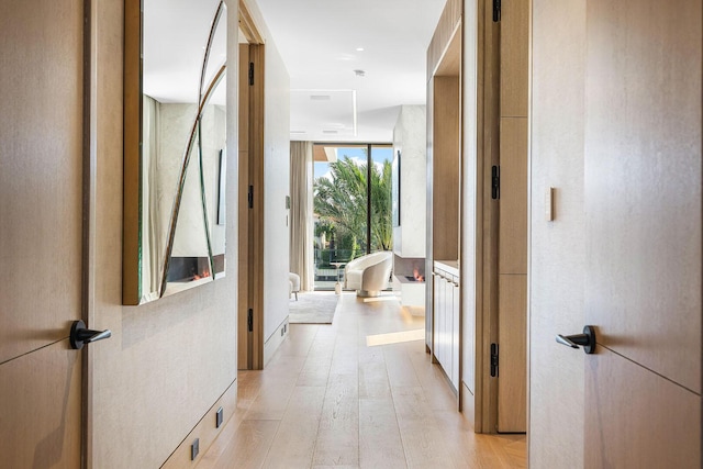 1520 Royal Palm Way, Boca Raton, FL 33432 - hall with light wood-style floors