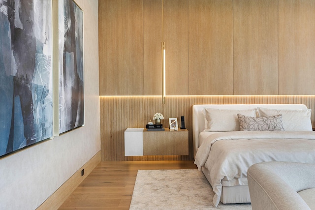 bedroom featuring light hardwood / wood-style flooring