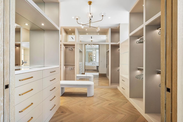 1520 Royal Palm Way, Boca Raton, FL 33432 - walk in closet with a chandelier