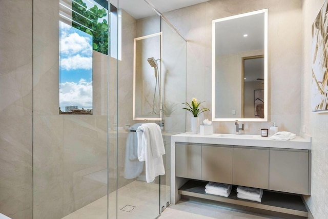 1520 Royal Palm Way, Boca Raton, FL 33432 - bathroom featuring a shower stall and vanity