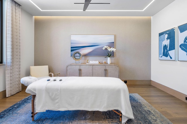 bedroom featuring hardwood / wood-style floors