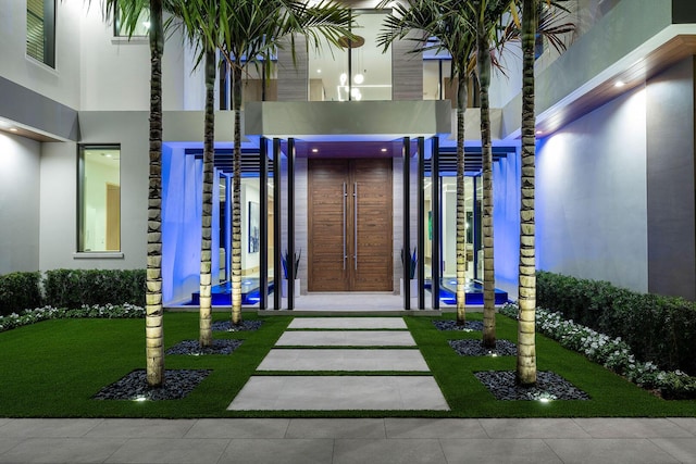 1520 Royal Palm Way, Boca Raton, FL 33432 - view of exterior entry featuring stucco siding