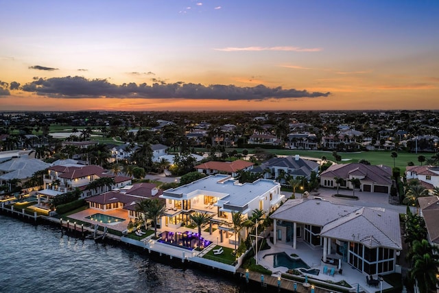 1520 Royal Palm Way, Boca Raton, FL 33432 - aerial view of residential area with a nearby body of water