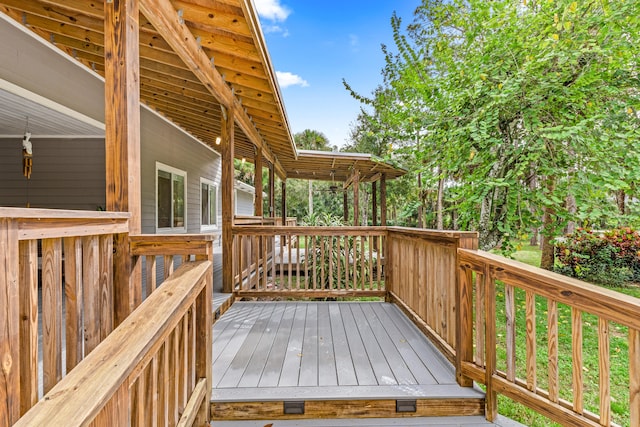 view of wooden terrace