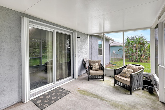 view of sunroom