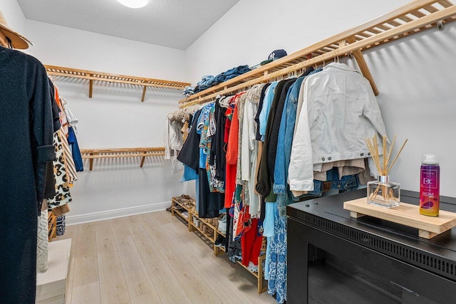 spacious closet featuring wood-type flooring