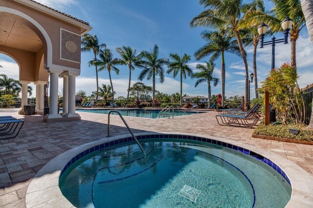 view of pool with a patio area