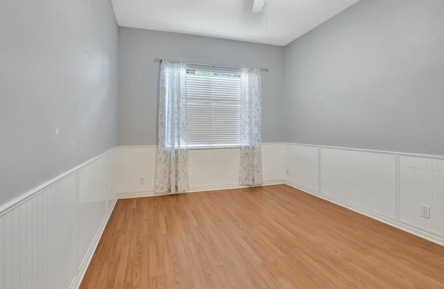 empty room featuring light wood-type flooring