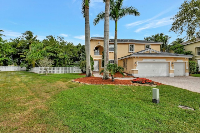 view of front of property with a front yard