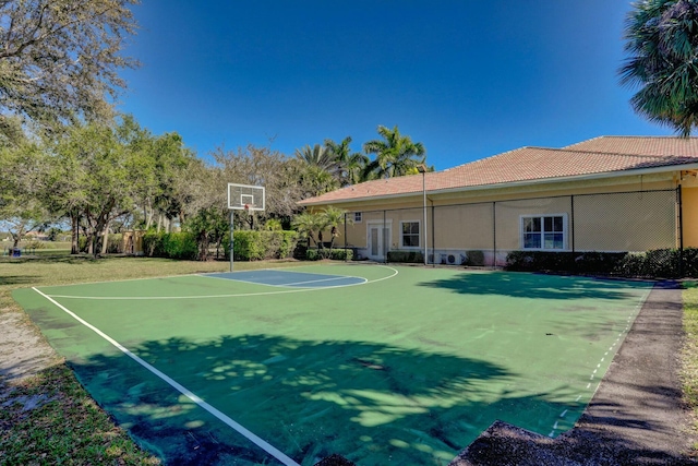 view of basketball court