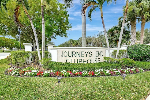 view of community sign