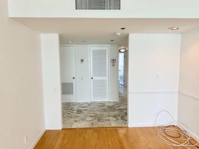 interior space featuring hardwood / wood-style floors