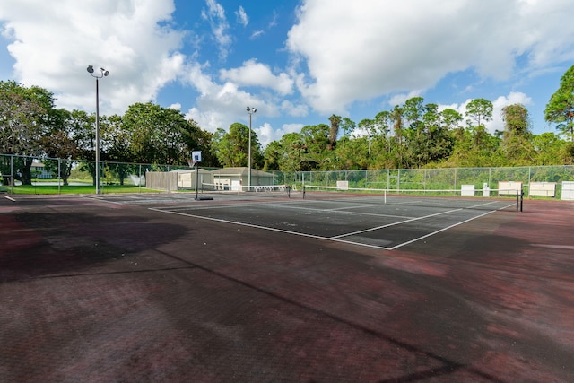 view of tennis court