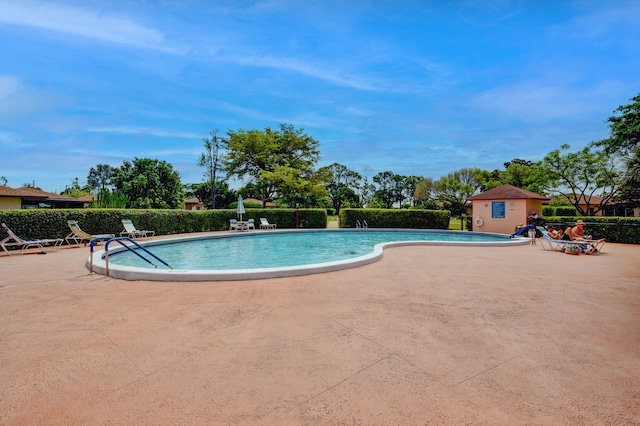 view of pool with a patio area