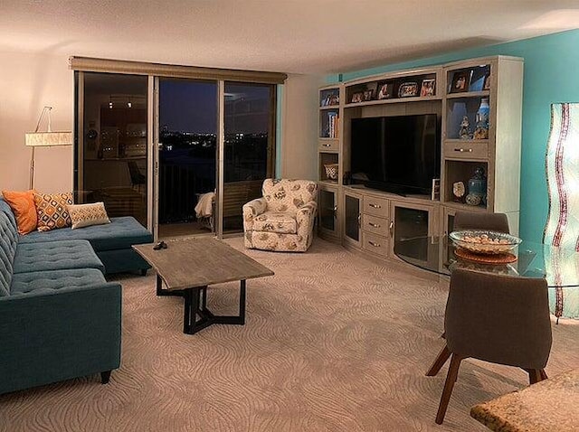 view of carpeted living room