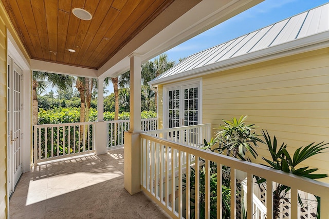 balcony with covered porch