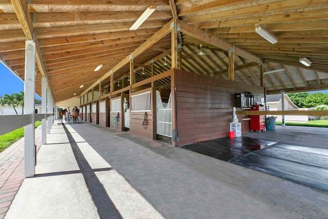 view of horse barn