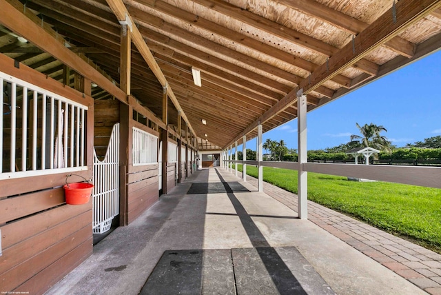 view of horse barn