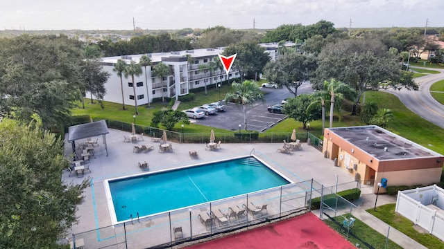 view of pool featuring a patio area