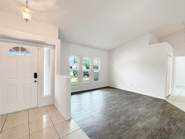 entrance foyer with light hardwood / wood-style flooring