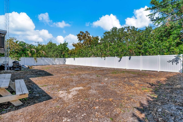 view of fenced backyard
