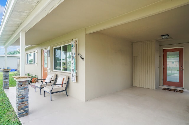 view of patio with covered porch