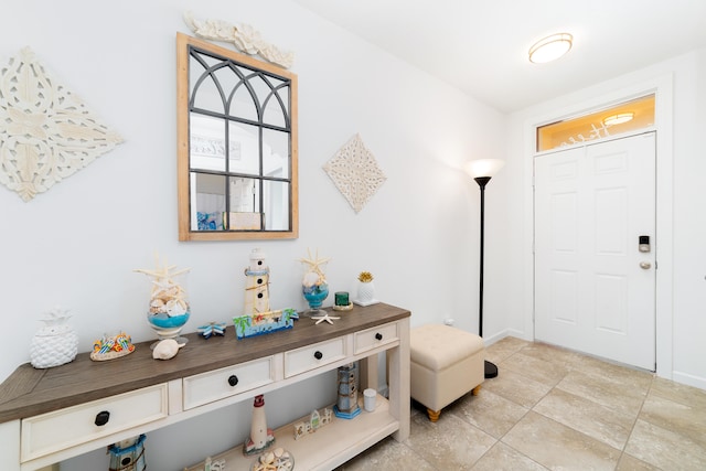 view of tiled foyer