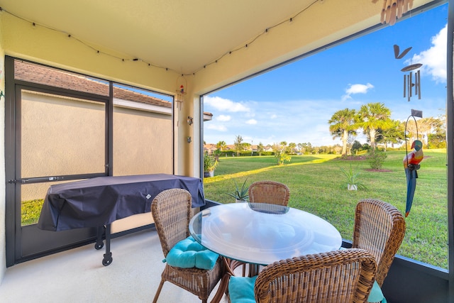 view of sunroom