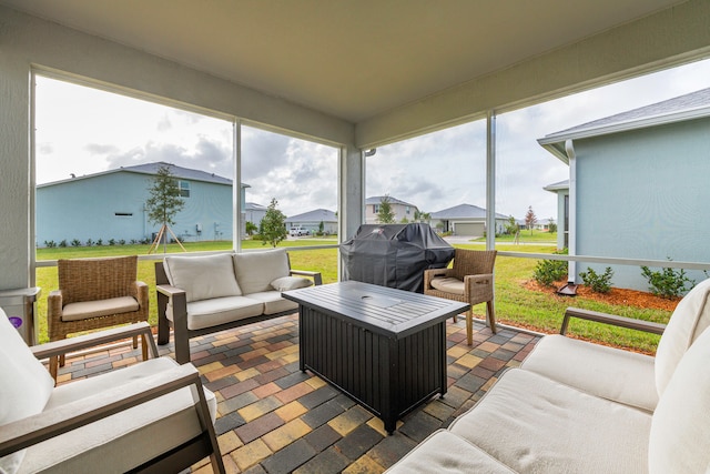 sunroom / solarium with plenty of natural light