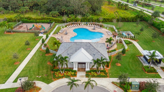 birds eye view of property