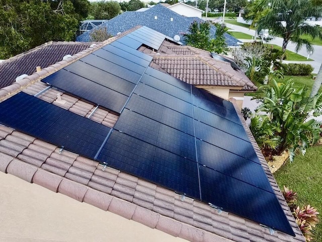 exterior details with a tiled roof